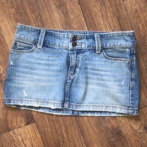Distressed Jean Skirt